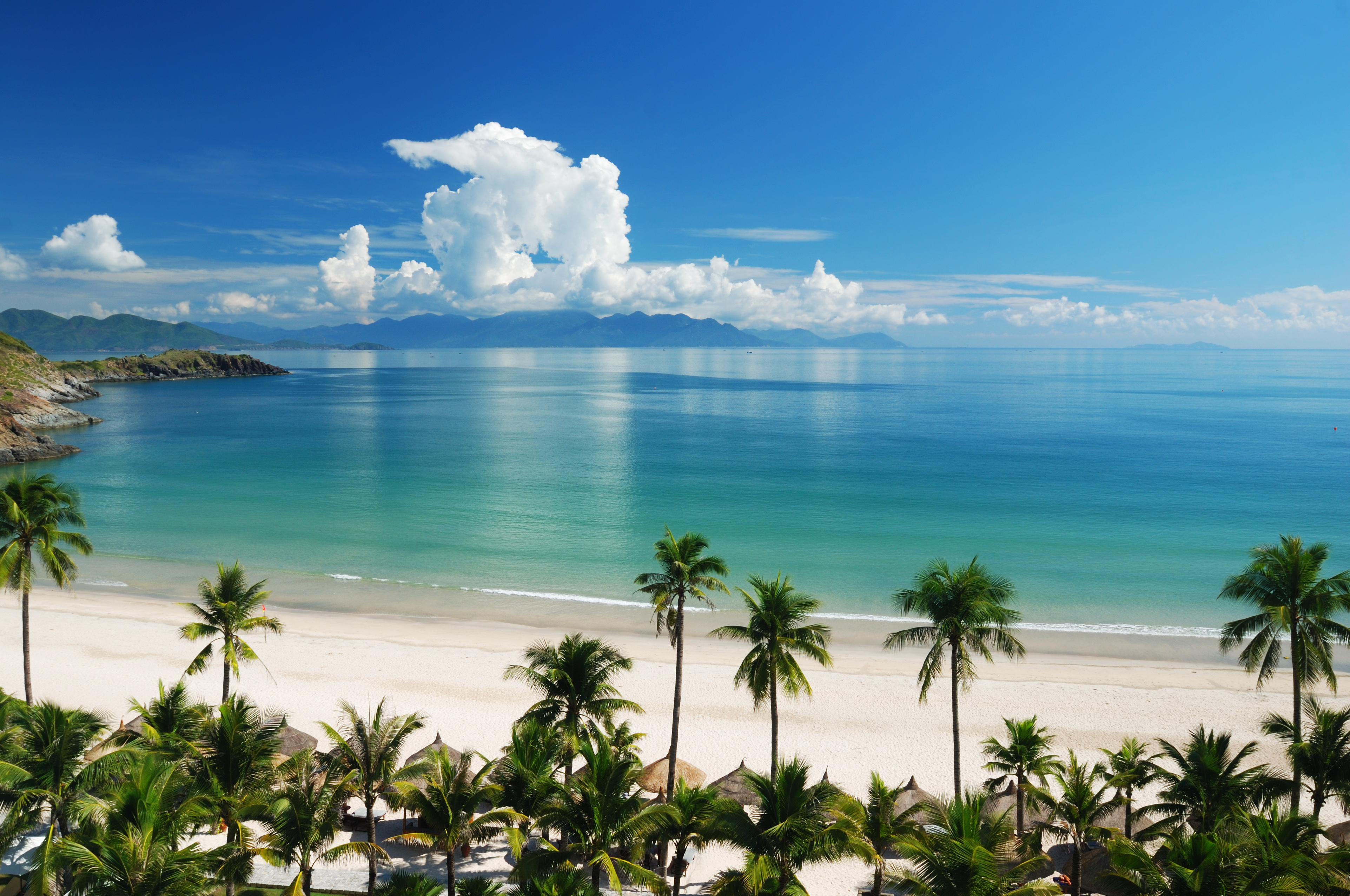 Beach Scene, Tropics, Pacific ocean