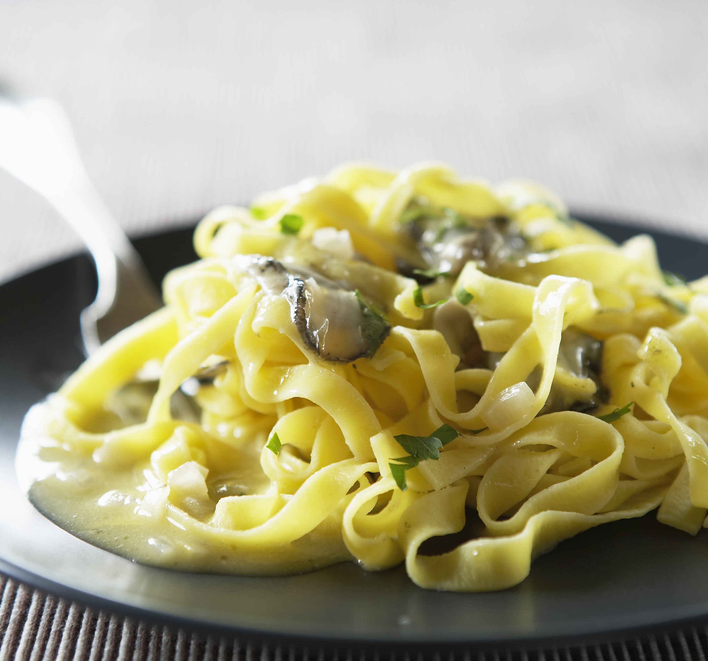 Tagliatelles with oysters