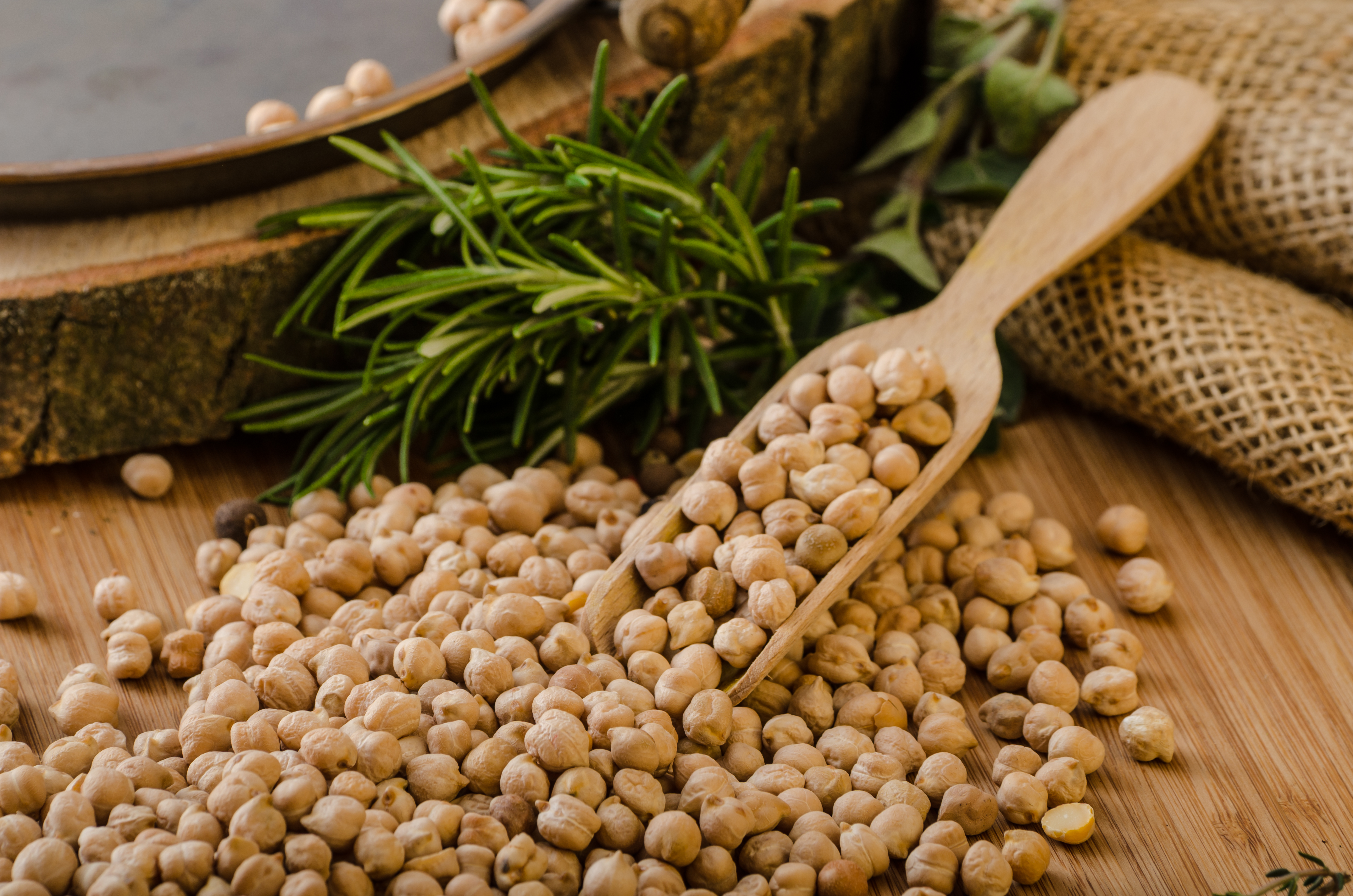 Raw and healthy chickpeas, Simple but delicious legume used in Middle Eastern cuisine